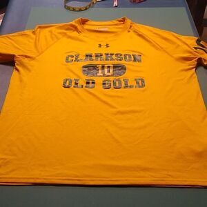 Clarkson Old Gold Under Armour XL Loose Heat Gear Short sleeve T-shirt